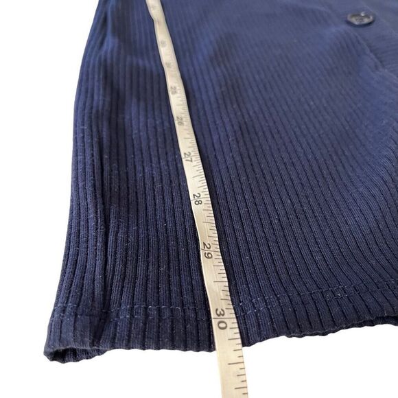 Reformation Women’s Navy Blue Malbec Off Shoulder Button Down Mini Dress Size XS - Picture 7 of 8